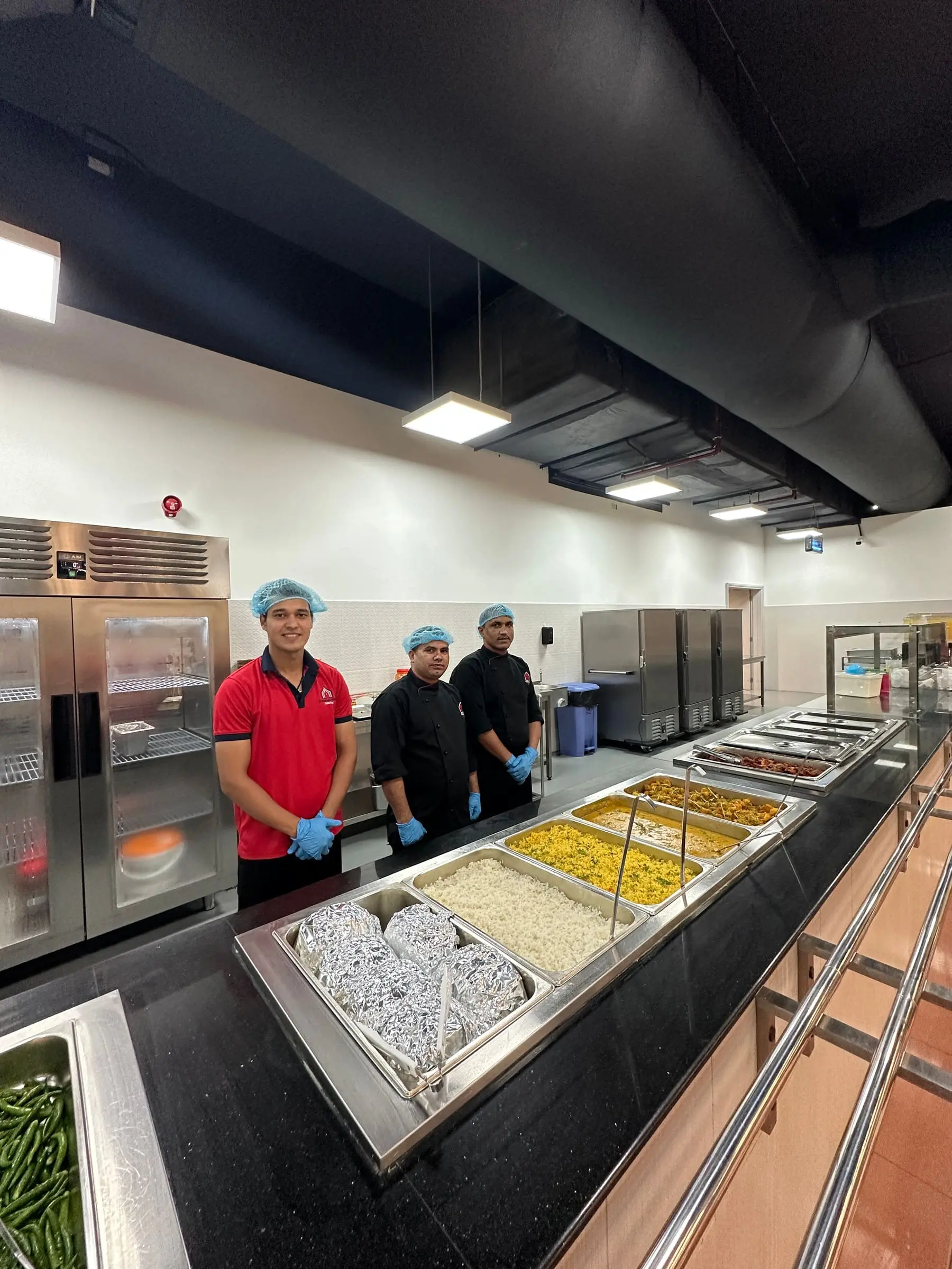 Chefs at the buffet line