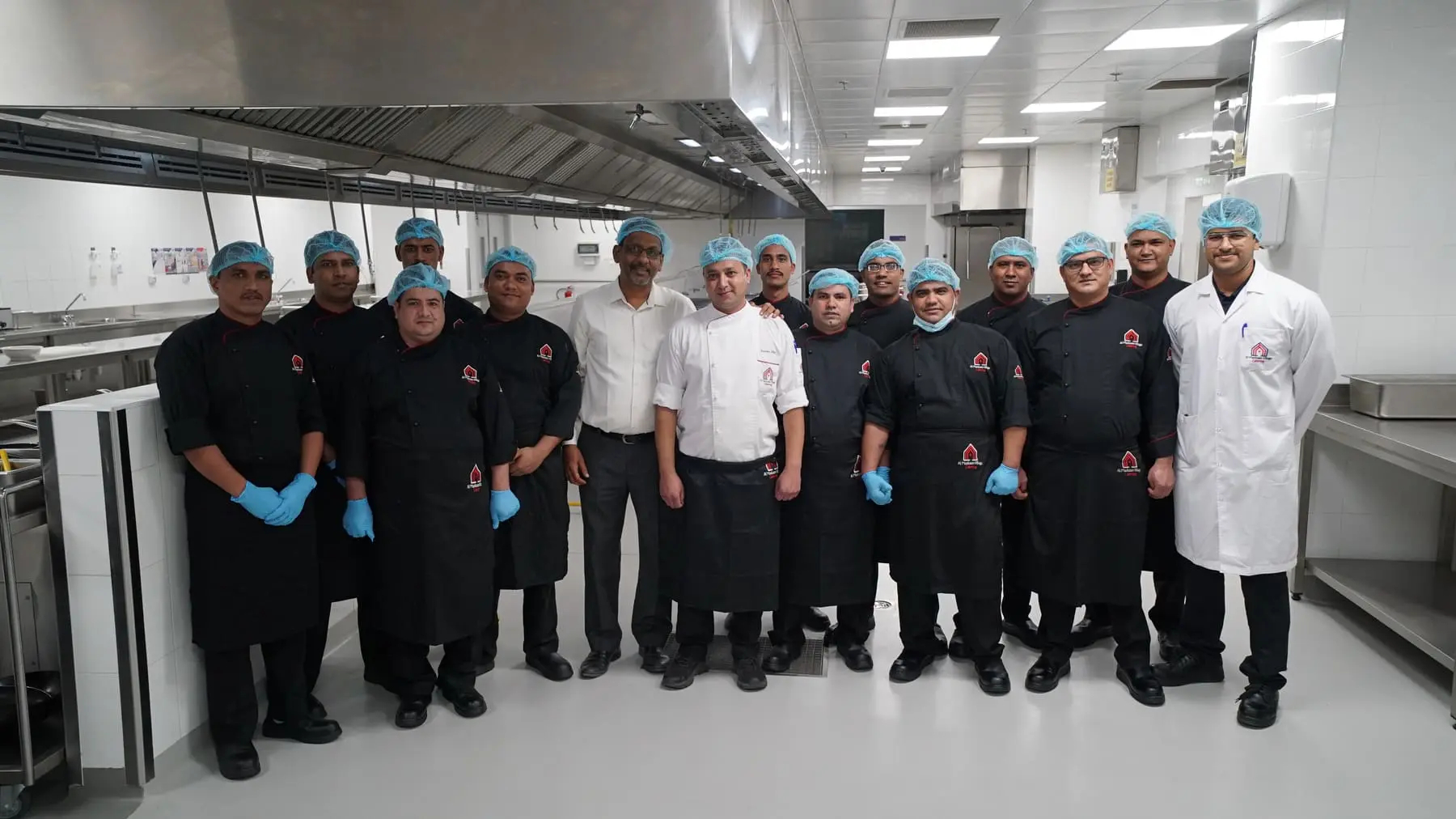 The catering team in the central kitchen