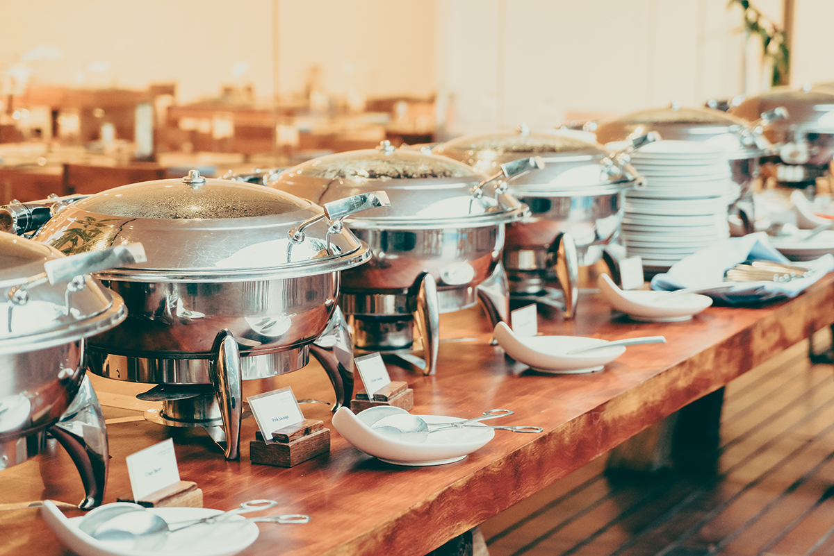 Worker housing with onsite catering services